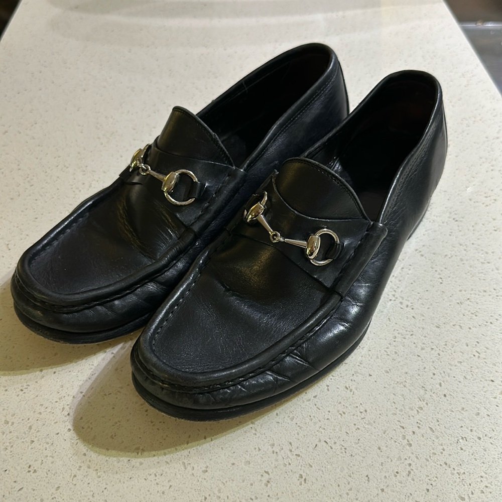 Men’s Gucci Loafer’s Black with silver horse-bit